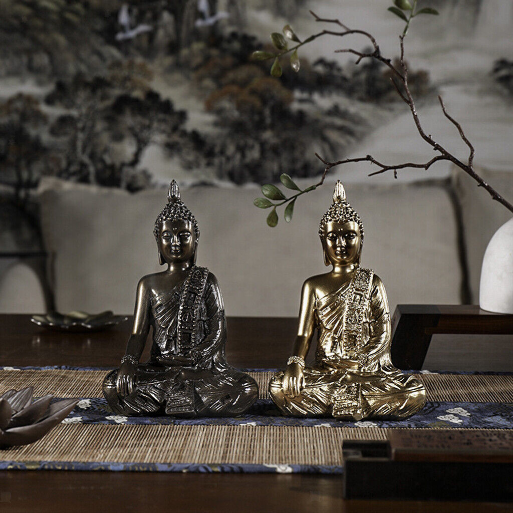 Buddha Statue Wohnzimmer Figuren Skulptur Zen Meditation Dekor in Statue Wohnzimmer