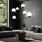 Ceiling Light Balls Black Pendant Light Dining Table Lamp Living Pertaining To Lampe Wohnzimmer Schwarz