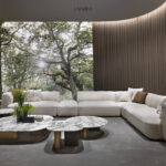 Edles Design Wohnzimmer Mit Zentralem Big Sofa L Form In Moderne Wohnzimmer Couch