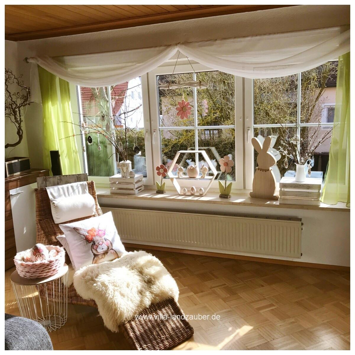 Fensterdekoration Und Dekozauber Zu Ostern – Villa Landzauber within Fensterdeko Wohnzimmer