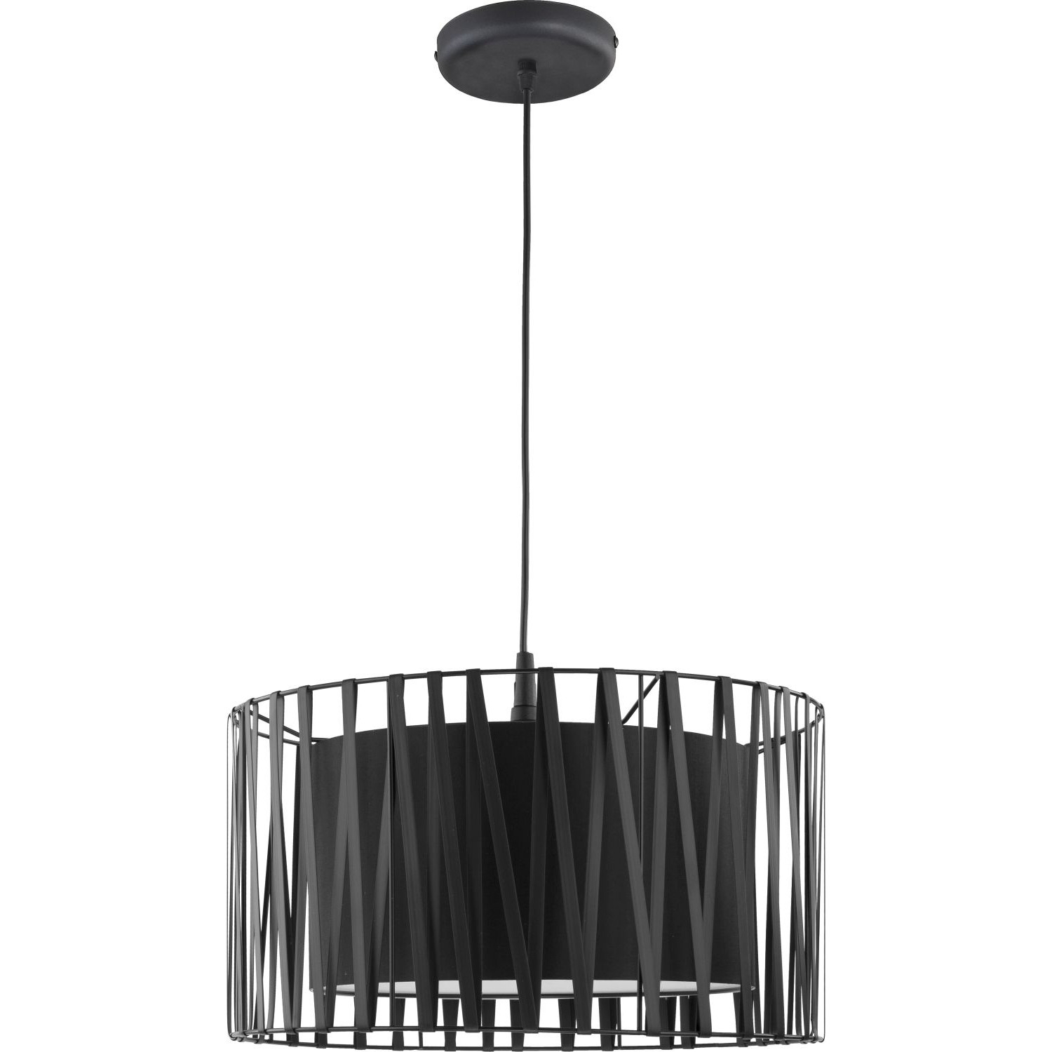 Hängelampe Wohnzimmer Modern Schwarz Metall ∅40Cm Leuchte in Lampe Wohnzimmer Schwarz