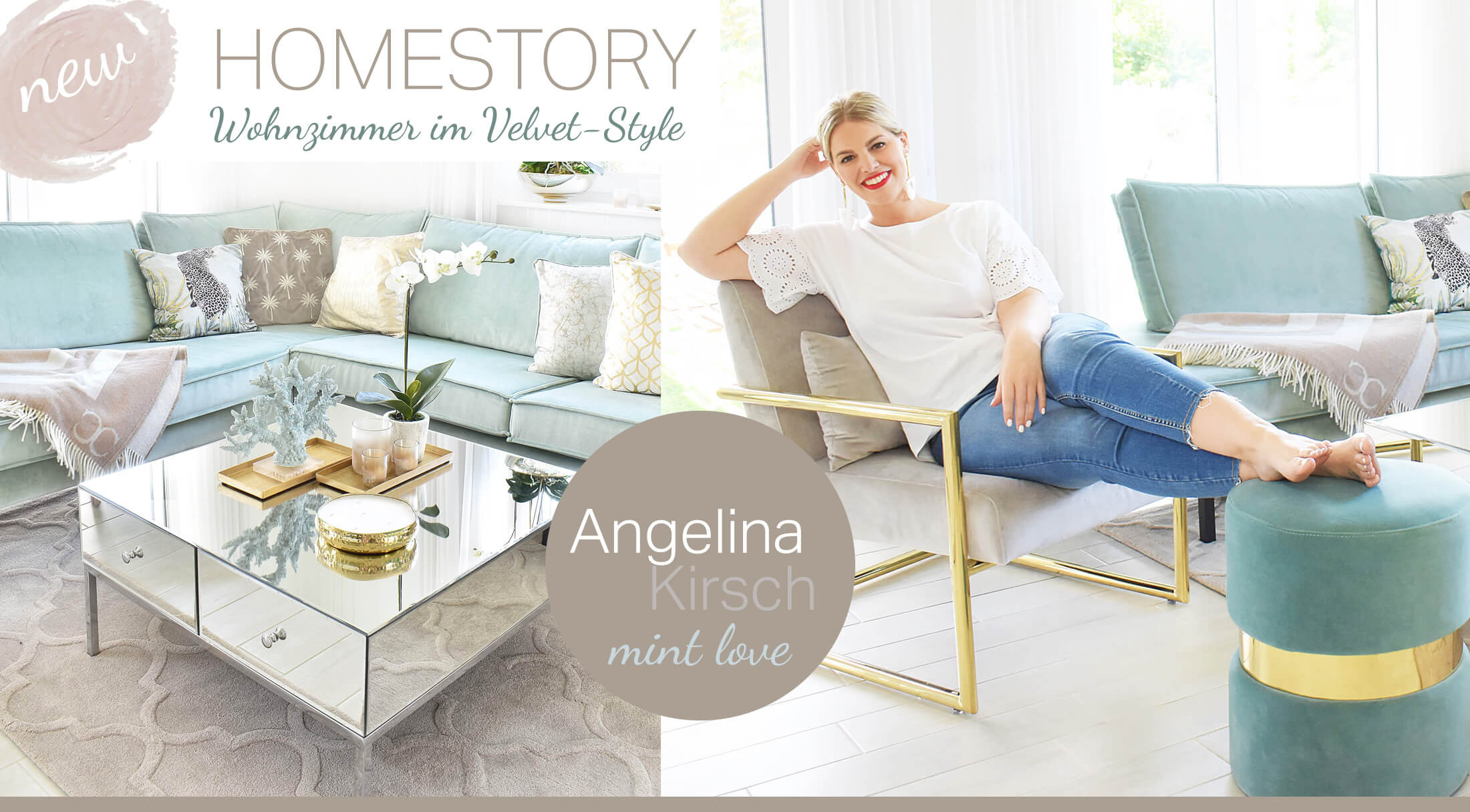 Mint Love Wohnzimmer! Homestory Angelina Kirsch - Looks within Wohnzimmer Mint