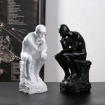 Rodin Der Die Denker Statue Harz Kreative Figur Contemplator Skulptur Decor  Wohnzimmer Studie Zimmer Büro Dekoration Hause With Statue Wohnzimmer