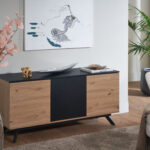 Wohnling Sideboard 135X64X40 Cm Mdf Anrichte In Eiche Dekor Inside Wohnzimmer Sideboard Modern