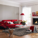 Wohnzimmer In Rot Und Grau Mit Sofa Und … – Bild Kaufen – 10227615 With Regard To Wohnzimmer Grau Rot