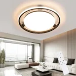 Zmh Modern Ceiling Lamp Led Ceiling Light Living Room – Dimmable Black  Round Des In Wohnzimmer Led