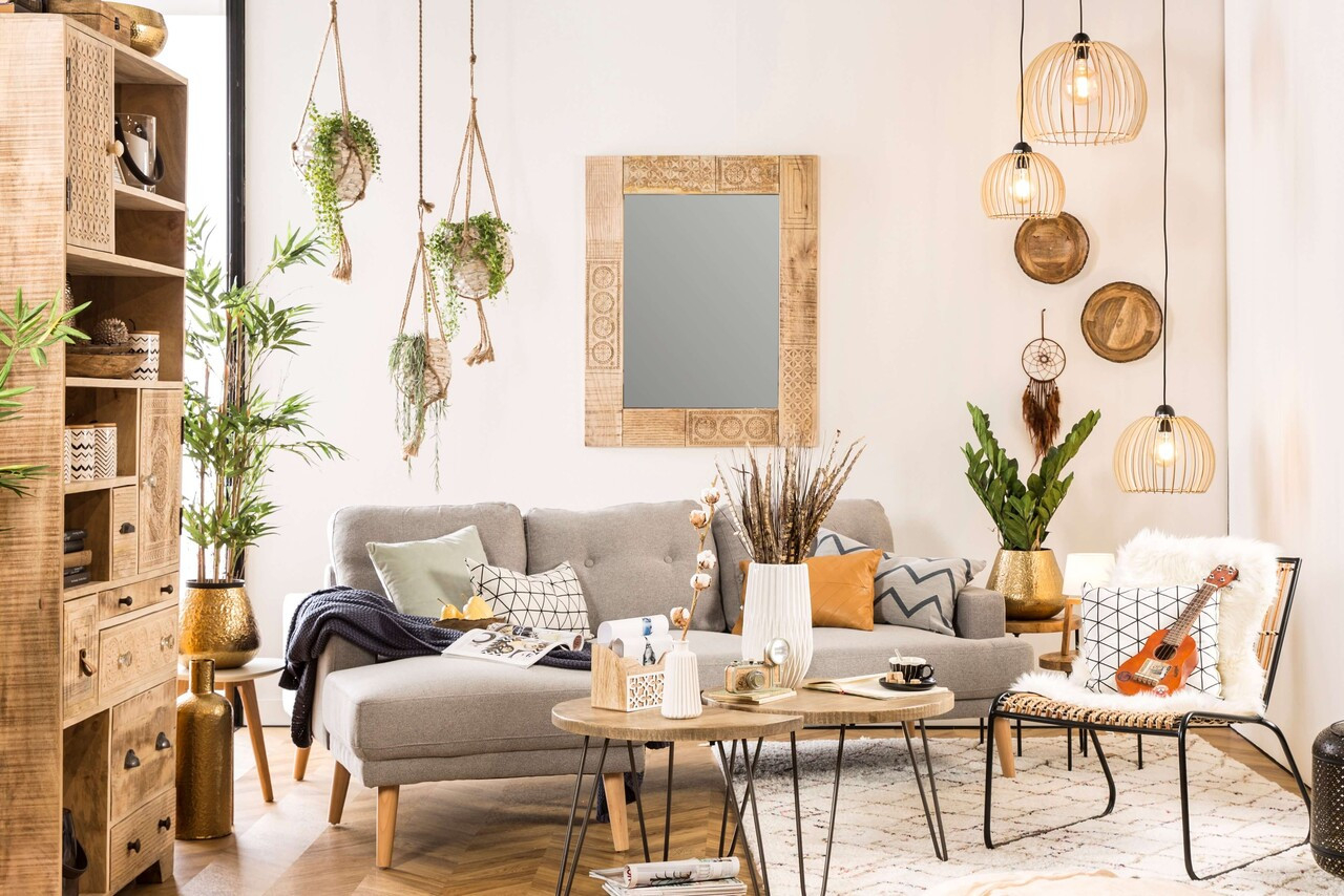 Minimalismus Trifft Exotik: Scandi Boho throughout Wohnzimmer Scandi